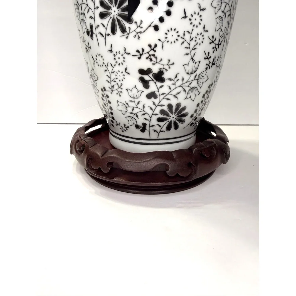 Vintage Chinese Carved Rosewood Vase Planter Display Stand